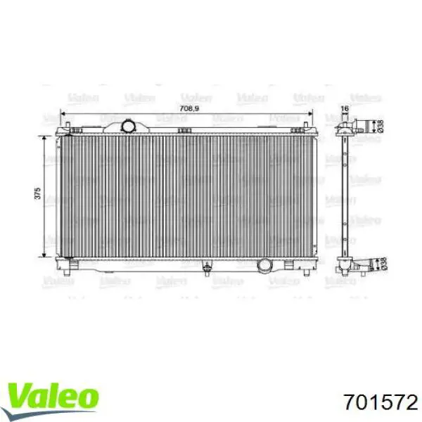 Радиатор 701572 VALEO