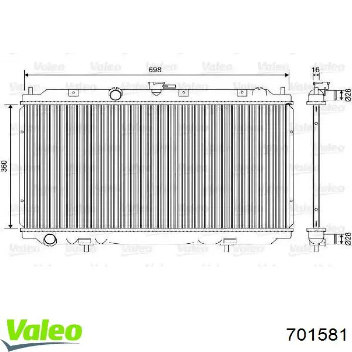 701581 VALEO радиатор