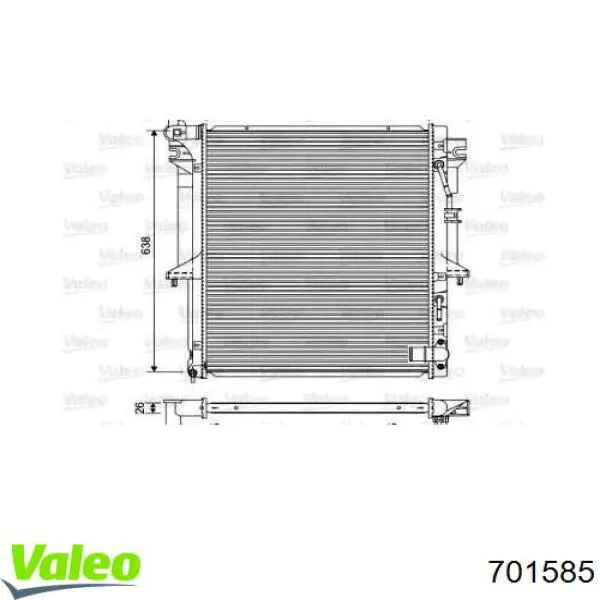 701585 VALEO radiador de esfriamento de motor