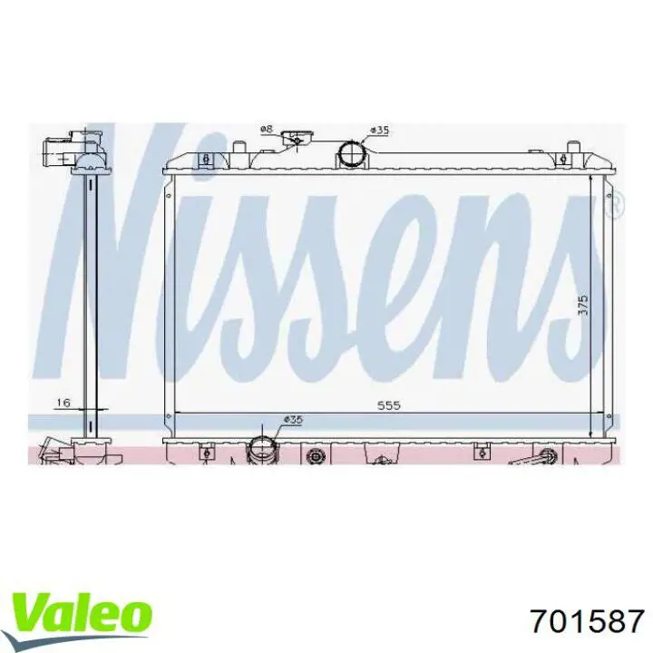 Купить 701587 VALEO Радиатор водяной