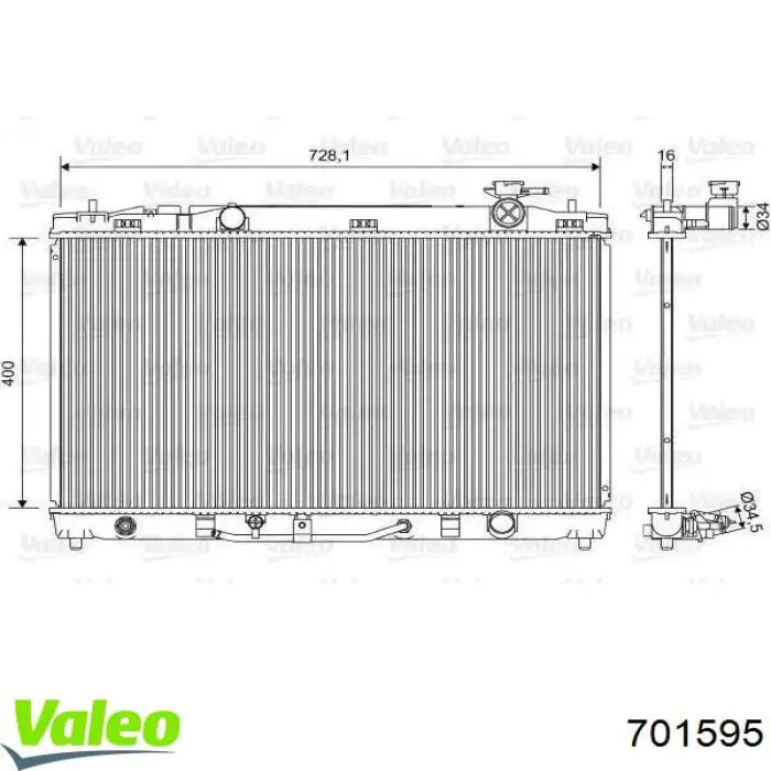 701595 VALEO радиатор