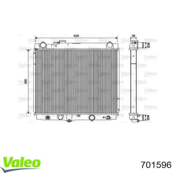 Радиатор 701596 VALEO