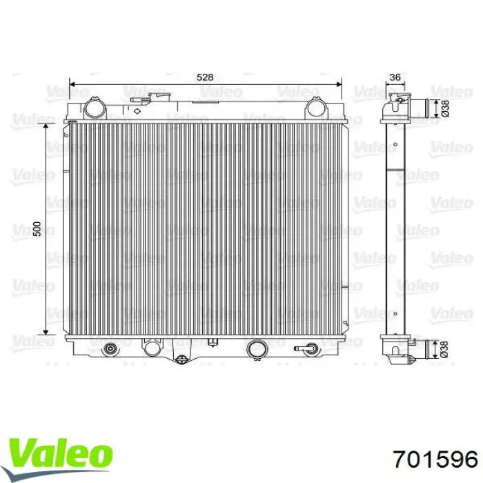 Радиатор охлаждения двигателя VALEO 701596 цена, от 198.18 USD