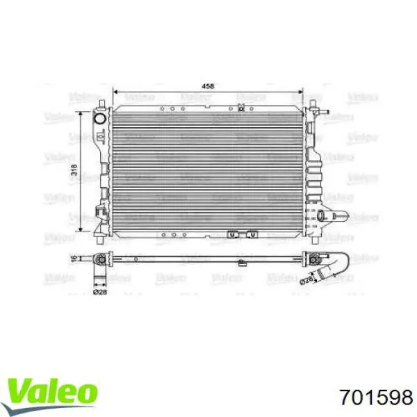701598 VALEO радиатор