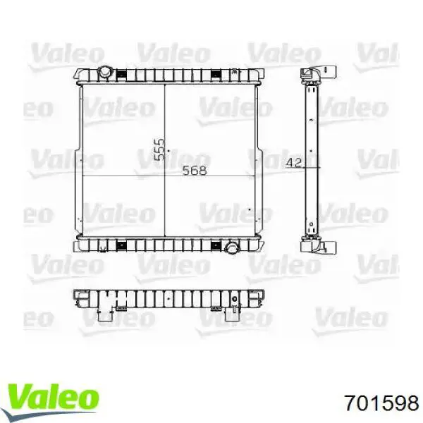 Радиатор охлаждения VALEO 701598