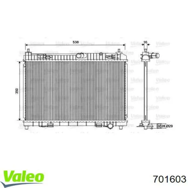 701603 VALEO радиатор