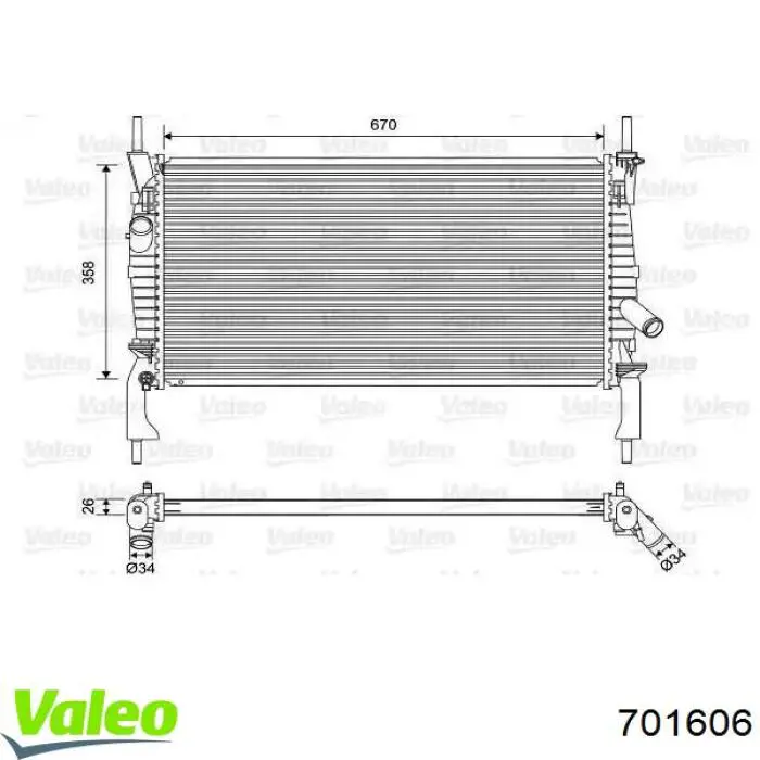 701606 VALEO радиатор