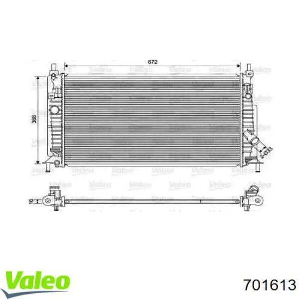 Радіатор охолодження двигуна 701613 VALEO