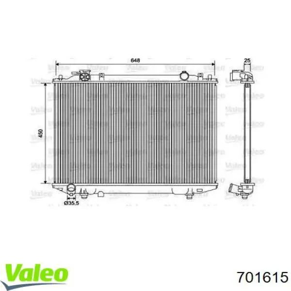 701615 VALEO радиатор