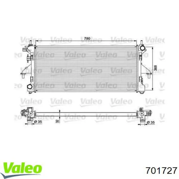 Радиатор 701727 VALEO