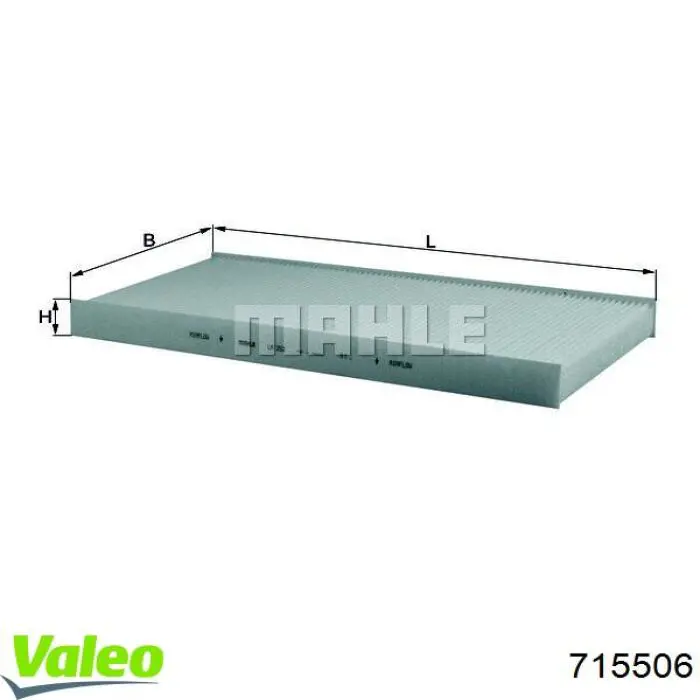 Воздушный фильтр салона VALEO 715506