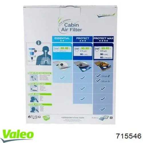 Воздушный фильтр салона VALEO 715546