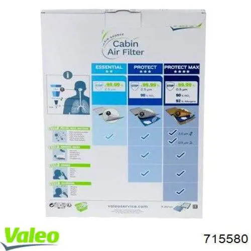 Воздушный фильтр салона VALEO 715580
