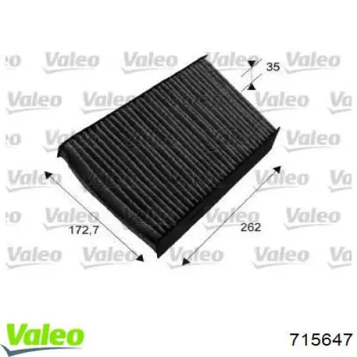 Воздушный фильтр салона VALEO 715647