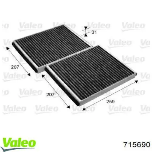 Воздушный фильтр салона VALEO 715690