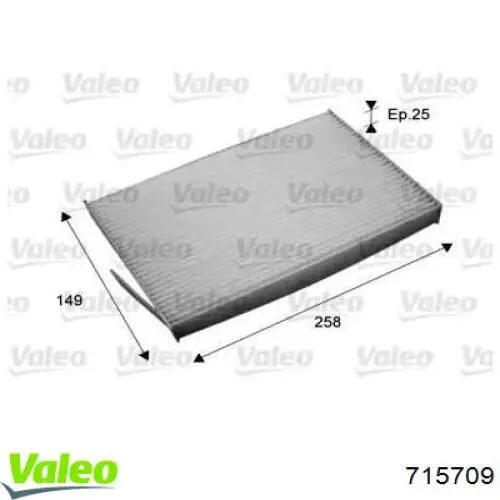 Купить 715709 VALEO Фильтр салона угольный
