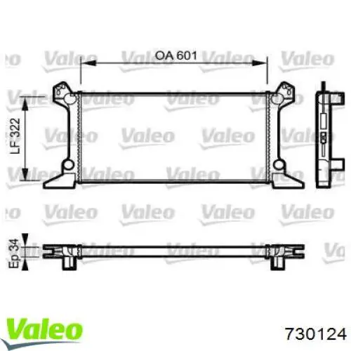 Радиатор 730124 VALEO