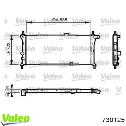 Радиатор 730125 VALEO