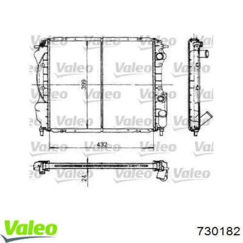 Радиатор 730182 VALEO