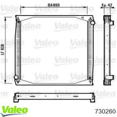 Радиатор 730260 VALEO