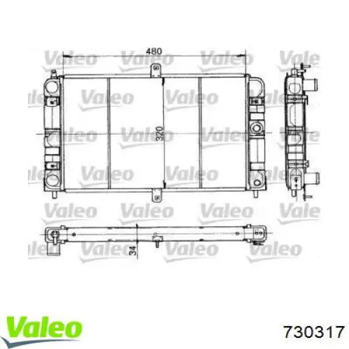 Радиатор 730317 VALEO