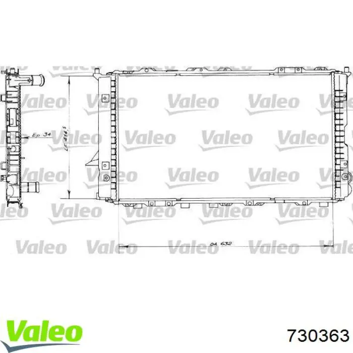 Радиатор 730363 VALEO