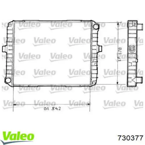 Радиатор 730377 VALEO