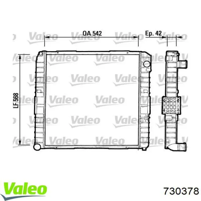 Радиатор 730378 VALEO