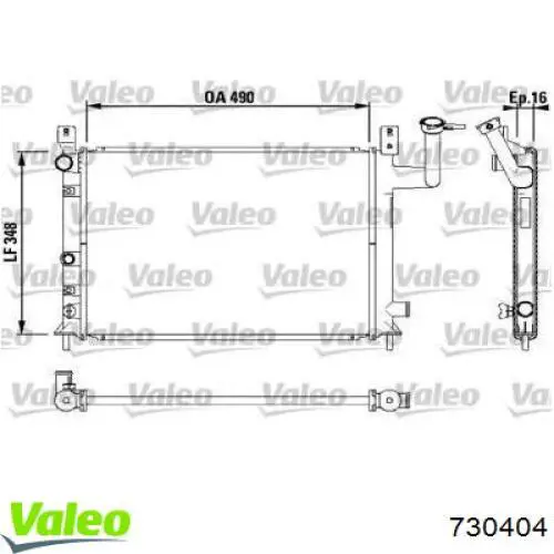 Радиатор 730404 VALEO