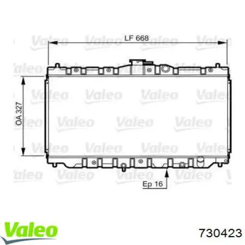 Радиатор 730423 VALEO