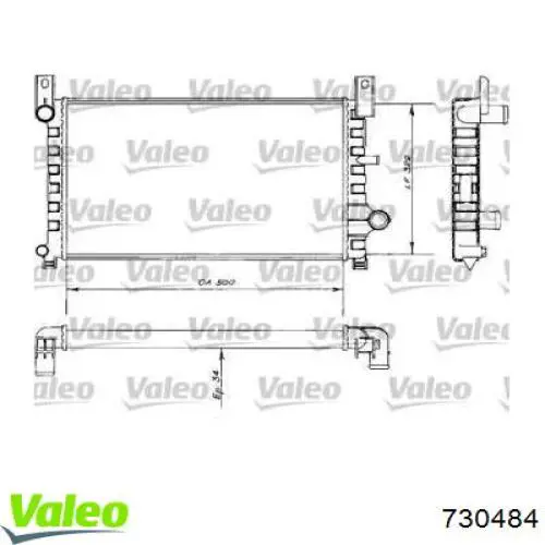 Радиатор 730484 VALEO