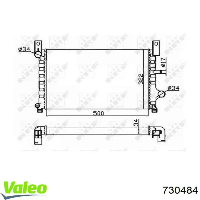 Купить 730484 VALEO Радиатор водяной