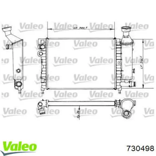 Радиатор 730498 VALEO