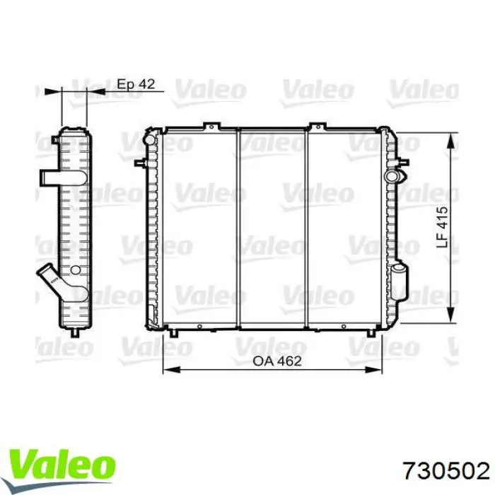 Радиатор 730502 VALEO