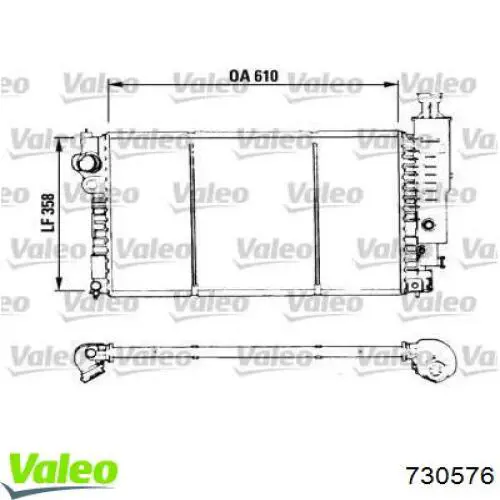 Радиатор 730576 VALEO