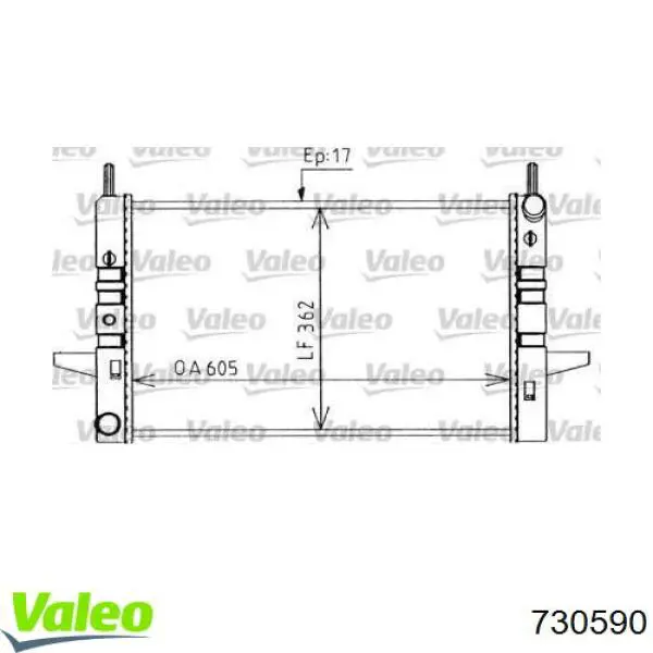 Радиатор 730590 VALEO