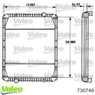 Радиатор 730748 VALEO