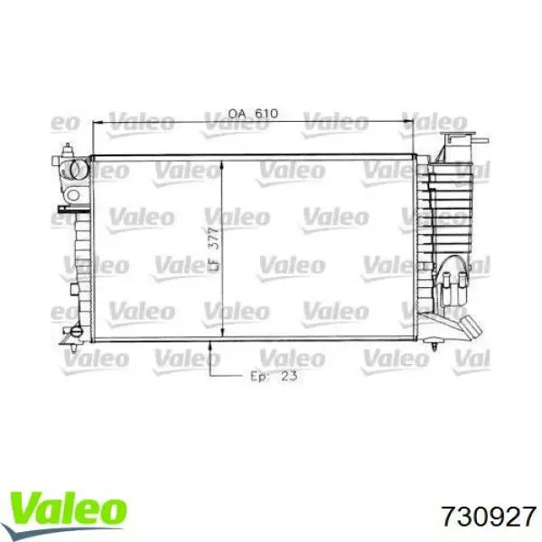 Радиатор 730927 VALEO