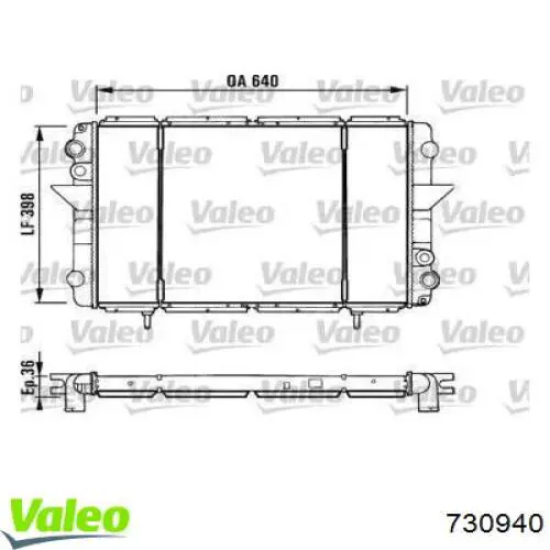 Радиатор 730940 VALEO