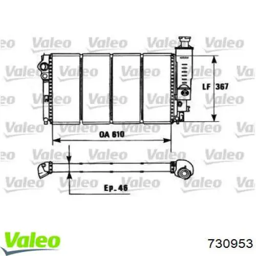 Радиатор 730953 VALEO