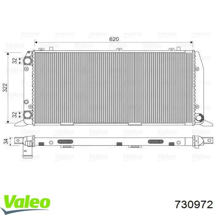 Радиатор 730972 VALEO