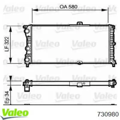 Радиатор 730980 VALEO