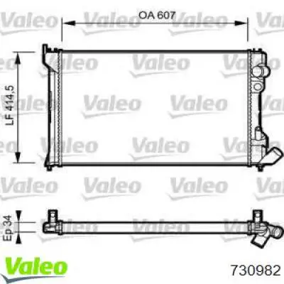 Радиатор 730982 VALEO