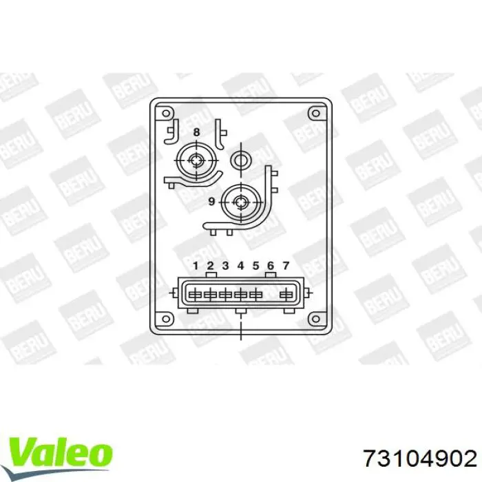 Реле свечей накаливания VALEO 73104902