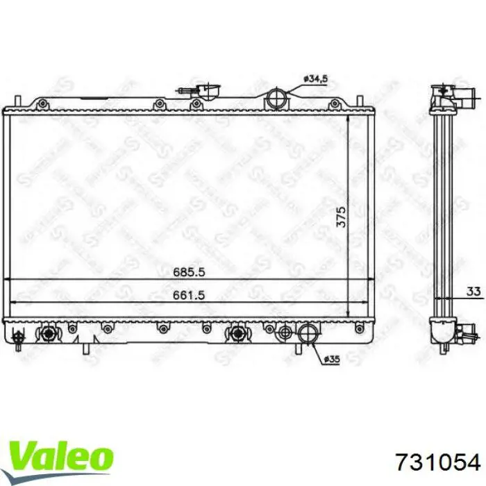 731054 VALEO Радиатор основной