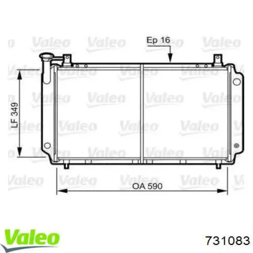 Радиатор 731083 VALEO