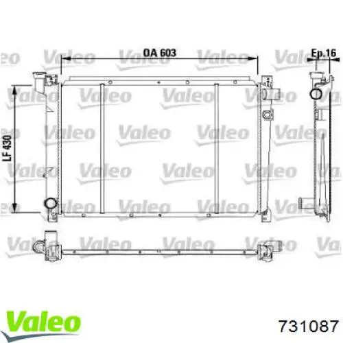 Радиатор 731087 VALEO