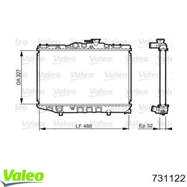 Радиатор 731122 VALEO