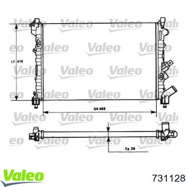 Купить 731128 VALEO Радиатор водяной