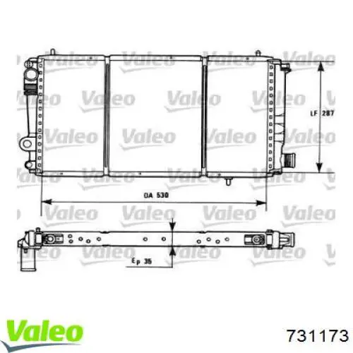 Радиатор 731173 VALEO